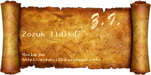 Zozuk Ildikó névjegykártya