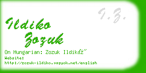 ildiko zozuk business card